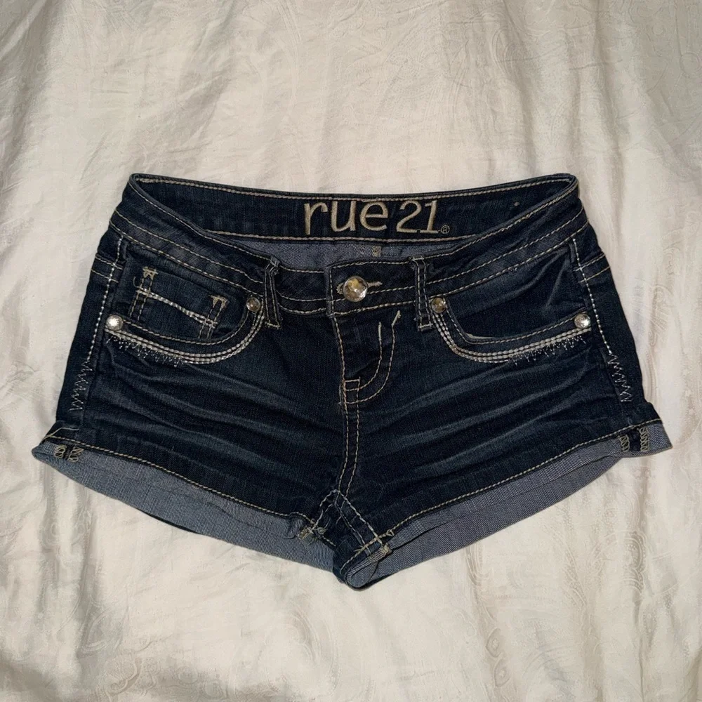 Y2K denim micro shorts